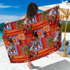 African Print Pattern Sarong Pareo Wrap