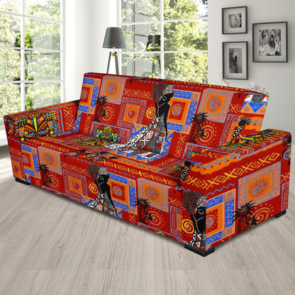 African Print Pattern Sofa Slipcover-JORJUNE.COM
