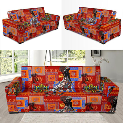 African Print Pattern Sofa Slipcover-JORJUNE.COM