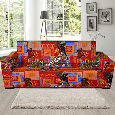African Print Pattern Sofa Slipcover-JORJUNE.COM