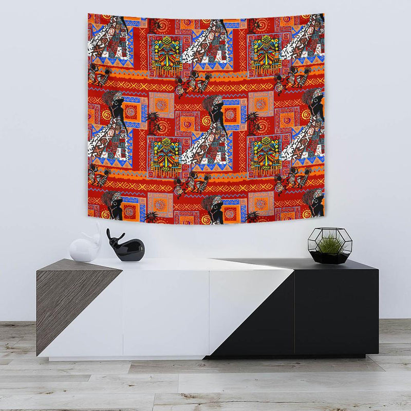 African Print Pattern Tapestry