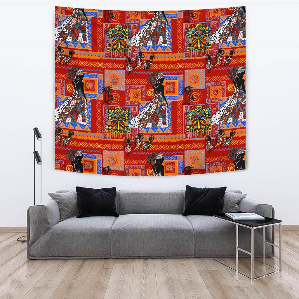 African Print Pattern Tapestry