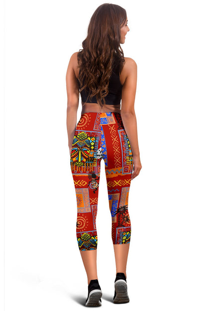 African Print Pattern Women Capris
