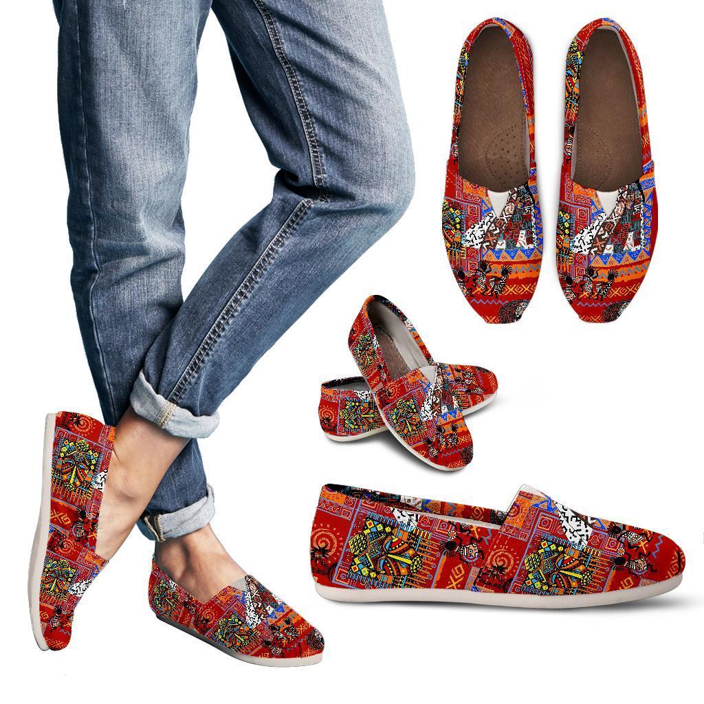 African Print Pattern Women Casual Shoes-JorJune.com