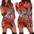 African Print Pattern Women Hoodie Dress