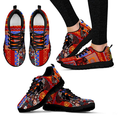 African Print Pattern Women Sneakers