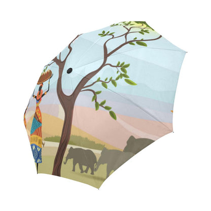 African Safari Automatic Foldable Umbrella