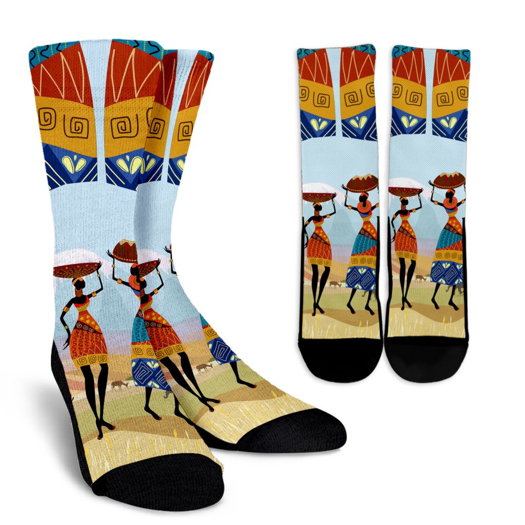 African Safari Crew Socks