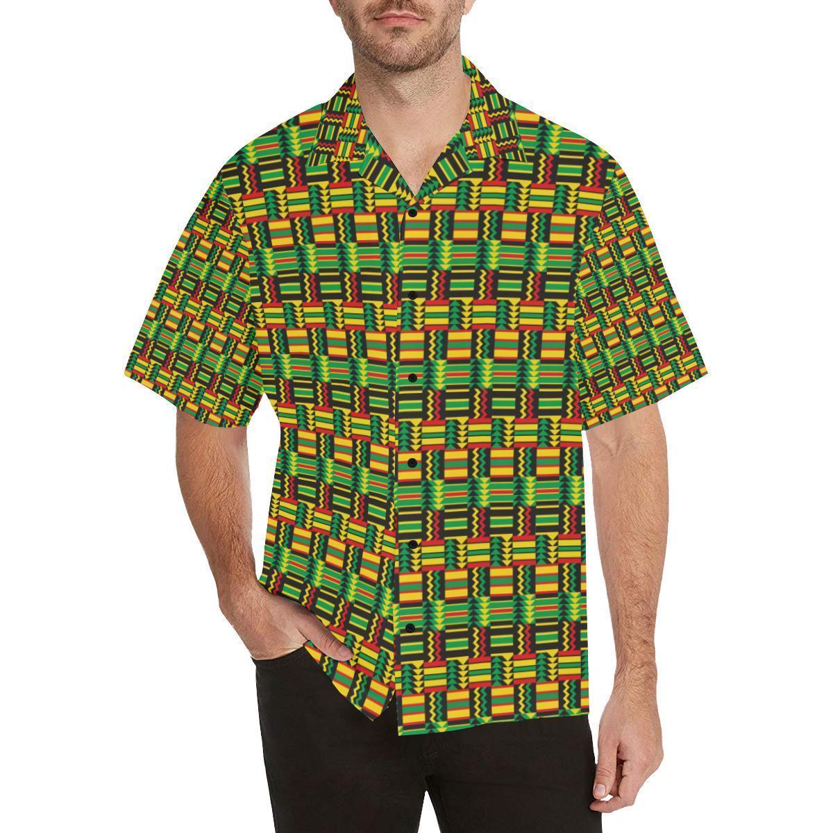 African Zip Zag Print Pattern Hawaiian Shirt-JORJUNE.COM