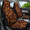 Agricultural Brown Wheat Print Pattern Universal Fit Car Seat Covers