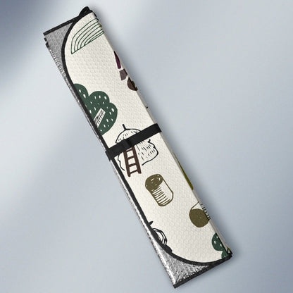 Agricultural Farm Print Design 01 Car Sun Shade-JORJUNE.COM