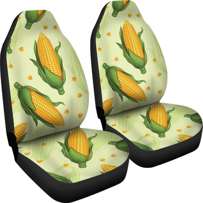 Agricultural Fresh Corn cob Print Pattern Universal Fit Car Seat Covers