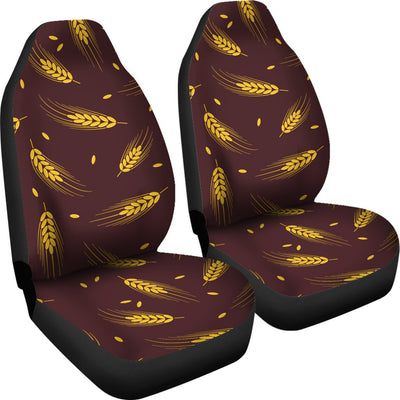 Agricultural Gold Wheat Print Pattern Universal Fit Car Seat Covers