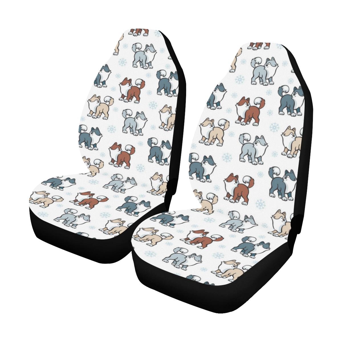 Alaskan Malamute Pattern Print Design 02 Car Seat Covers (Set of 2)-JORJUNE.COM