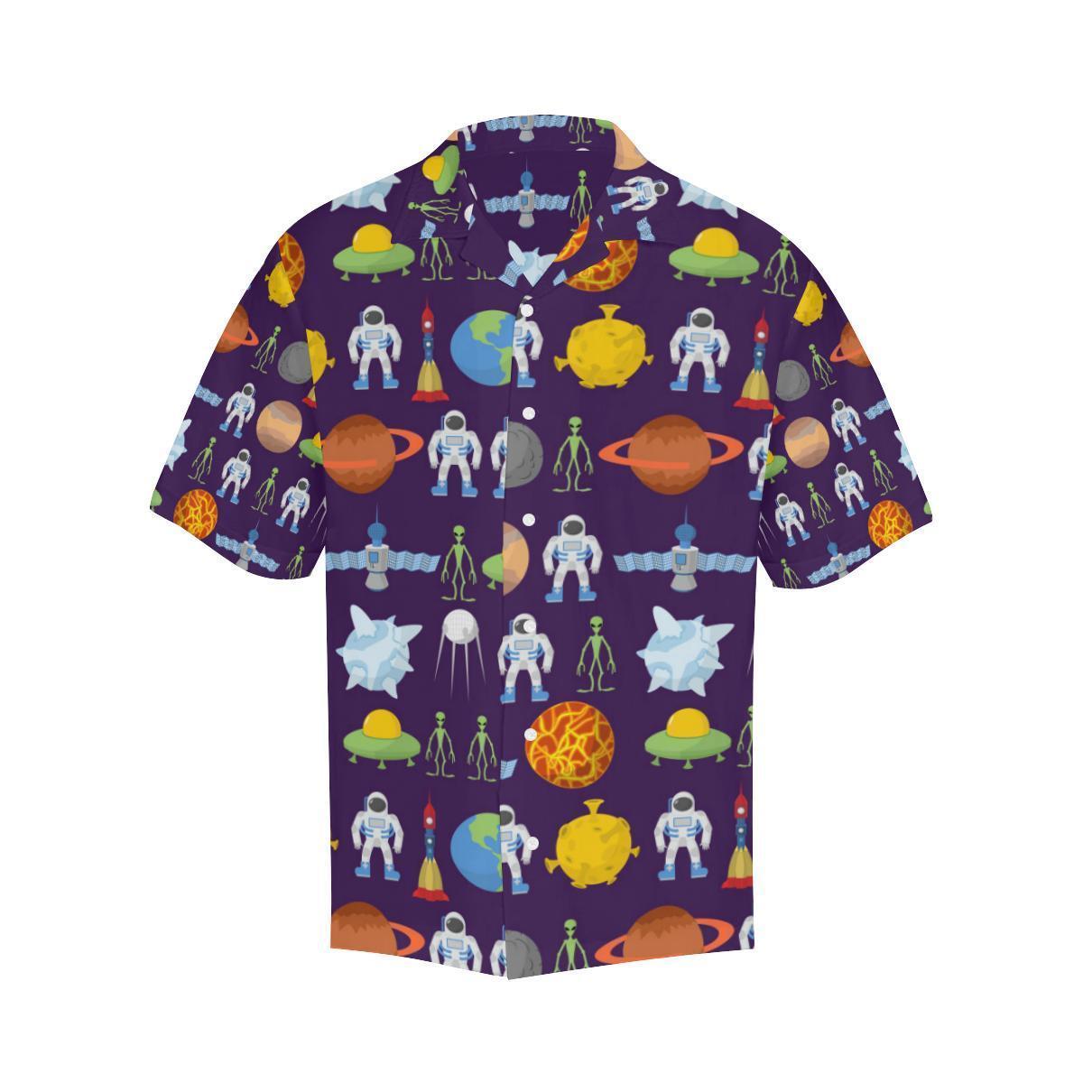 Alien Astronaut Planet Hawaiian Shirt-JORJUNE.COM