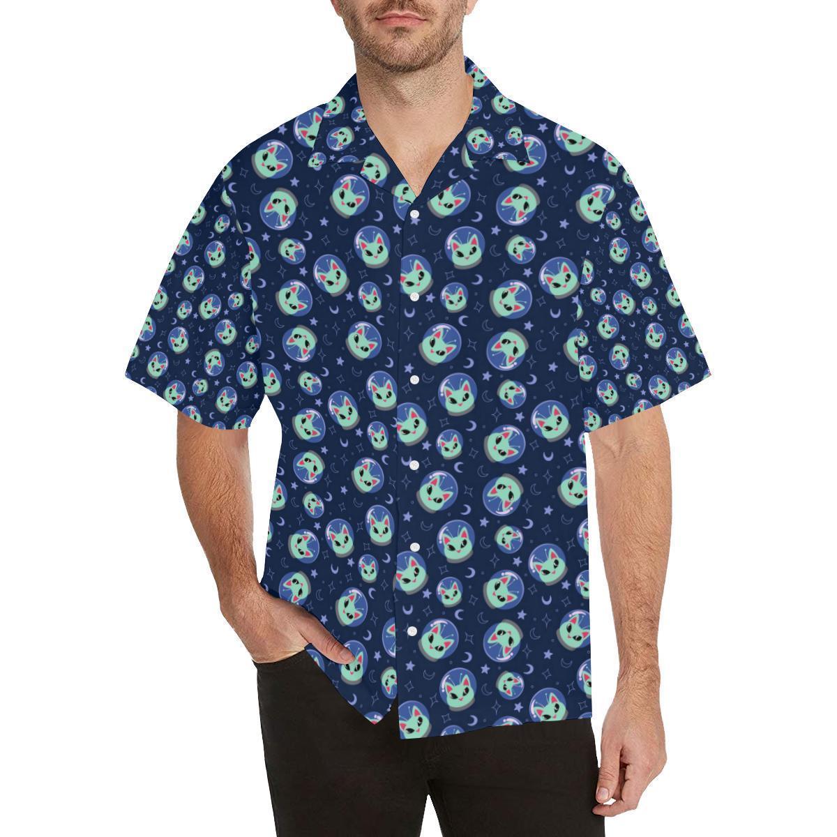 Alien Cat Hawaiian Shirt-JORJUNE.COM