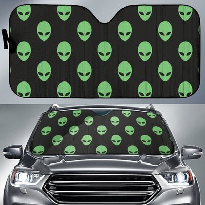 Alien Green Neon Pattern Print Design 01 Car Sun Shade-JORJUNE.COM