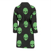 Alien Green Neon Pattern Print Design 01 Men Bathrobe-JORJUNE.COM