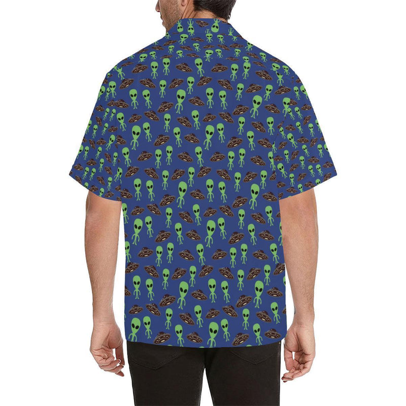 Alien Green UFO Pattern Hawaiian Shirt-JORJUNE.COM