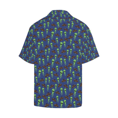 Alien Green UFO Pattern Hawaiian Shirt-JORJUNE.COM