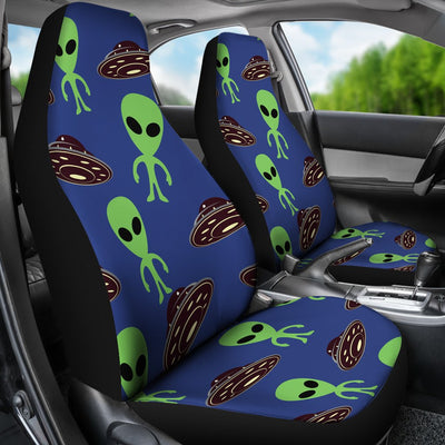 Alien Green UFO Pattern Universal Fit Car Seat Covers