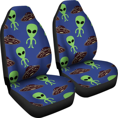 Alien Green UFO Pattern Universal Fit Car Seat Covers