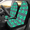 Alien Head Heart Pattern Print Design 03 Car Seat Covers (Set of 2)-JORJUNE.COM