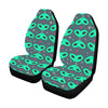 Alien Head Heart Pattern Print Design 03 Car Seat Covers (Set of 2)-JORJUNE.COM