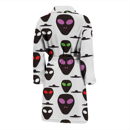 Alien Pattern Print Design 06 Men Bathrobe-JORJUNE.COM
