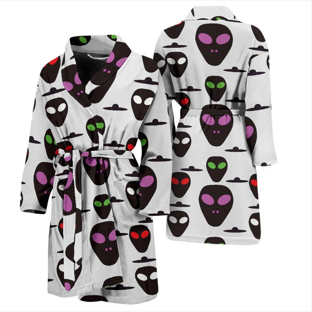 Alien Pattern Print Design 06 Men Bathrobe-JORJUNE.COM