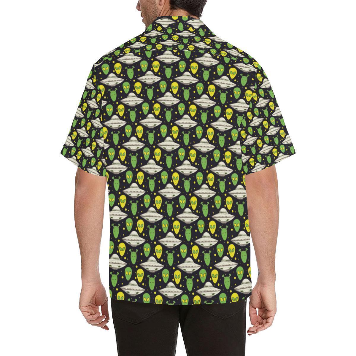 Alien UFO Pattern Hawaiian Shirt-JORJUNE.COM
