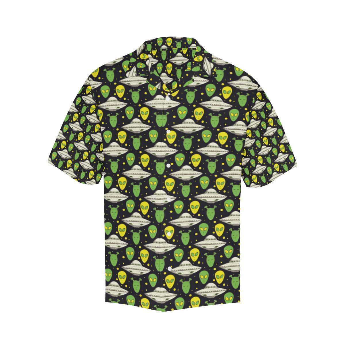 Alien UFO Pattern Hawaiian Shirt-JORJUNE.COM
