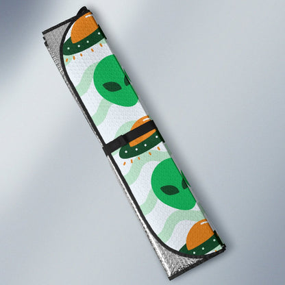 Alien UFO Pattern Print Design 04 Car Sun Shade-JORJUNE.COM