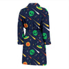 Alien UFO Pattern Print Design 05 Men Bathrobe-JORJUNE.COM