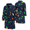 Alien UFO Pattern Print Design 05 Men Bathrobe-JORJUNE.COM