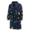 Alien UFO Pattern Print Design 05 Men Bathrobe-JORJUNE.COM