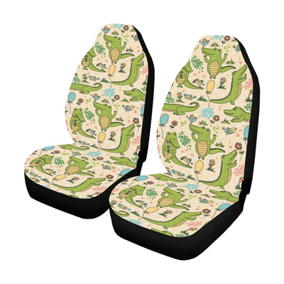 Alligator Pattern Print Design 01 Car Seat Covers (Set of 2)-JORJUNE.COM