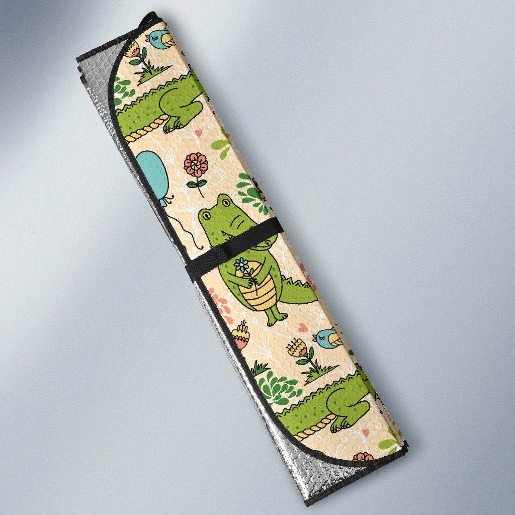 Alligator Pattern Print Design 01 Car Sun Shade-JORJUNE.COM