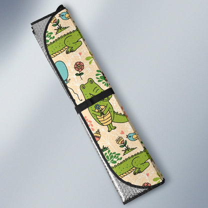 Alligator Pattern Print Design 01 Car Sun Shade-JORJUNE.COM