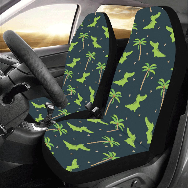 Alligator Pattern Print Design 02 Car Seat Covers (Set of 2)-JORJUNE.COM