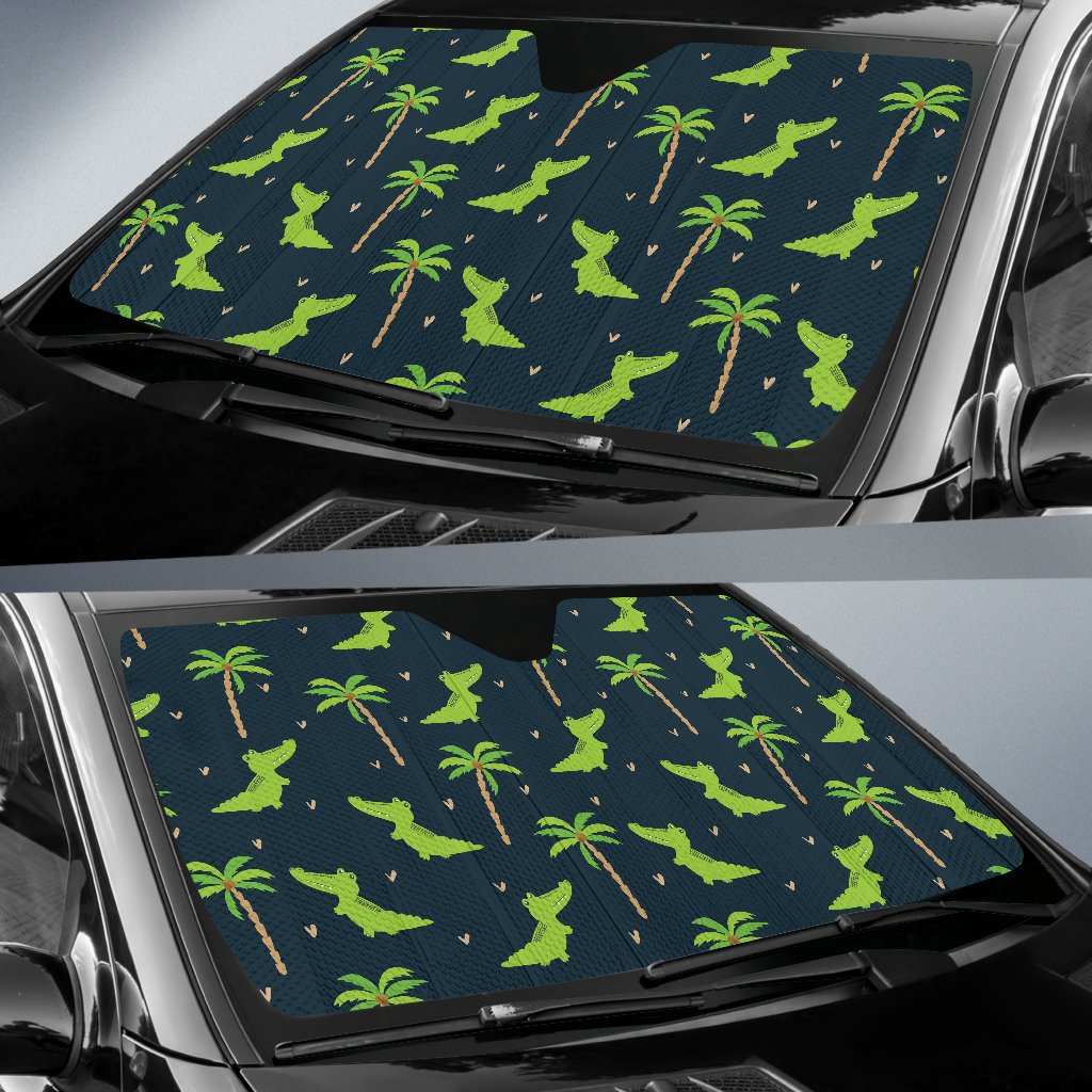 Alligator Pattern Print Design 02 Car Sun Shade-JORJUNE.COM