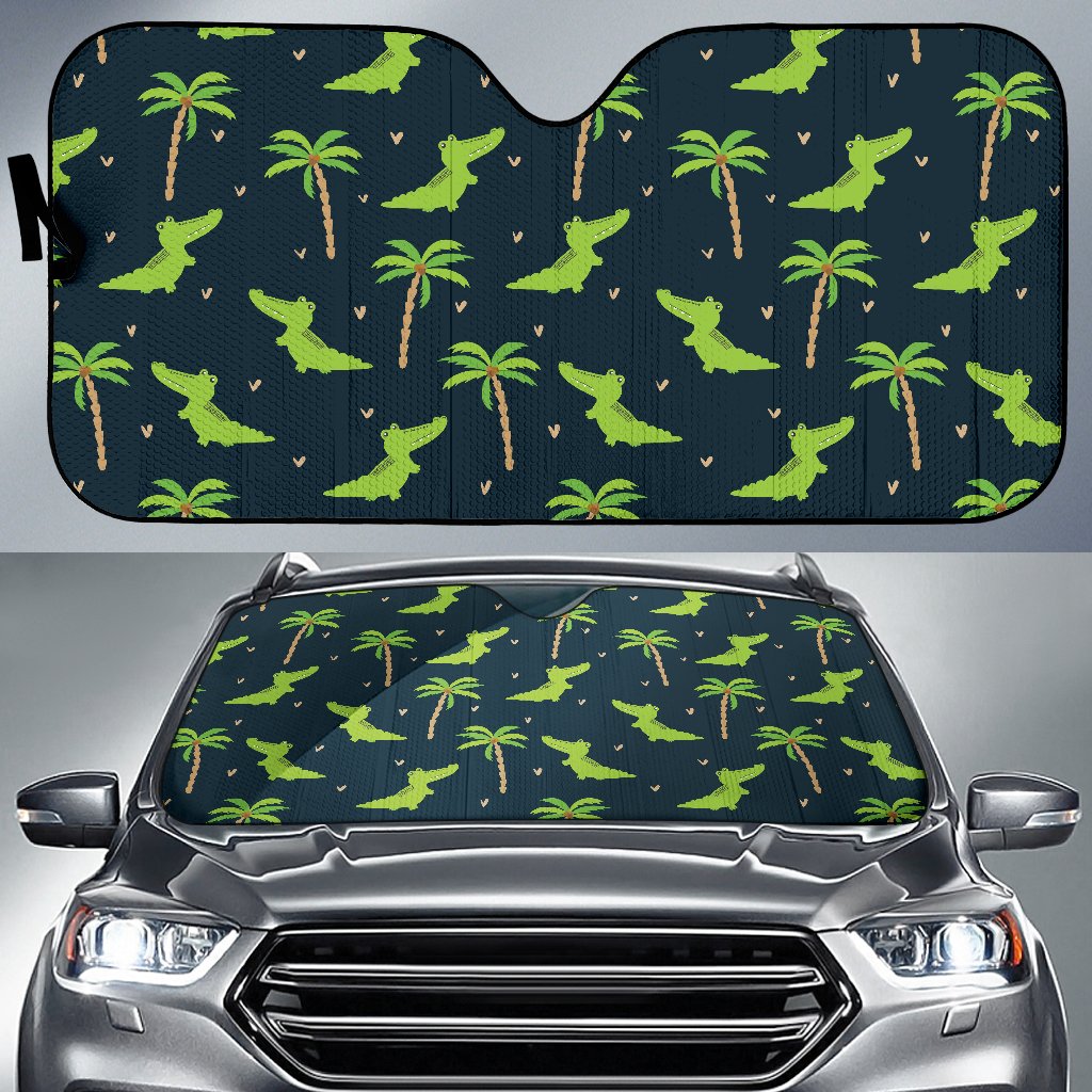Alligator Pattern Print Design 02 Car Sun Shade-JORJUNE.COM