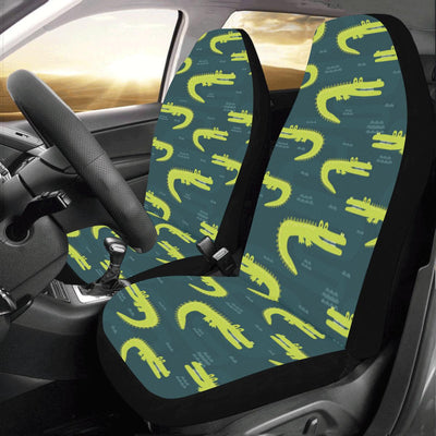 Alligator Pattern Print Design 03 Car Seat Covers (Set of 2)-JORJUNE.COM