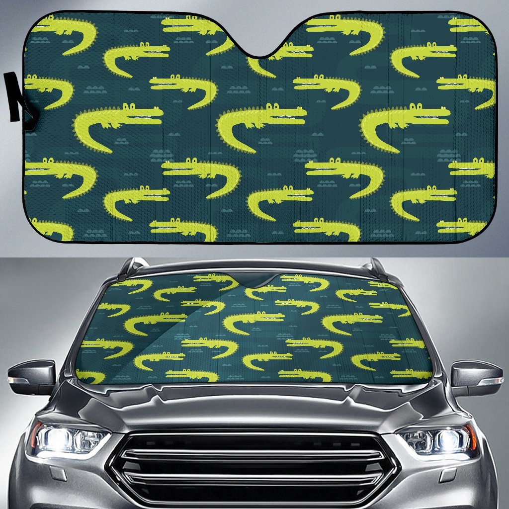 Alligator Pattern Print Design 03 Car Sun Shade-JORJUNE.COM