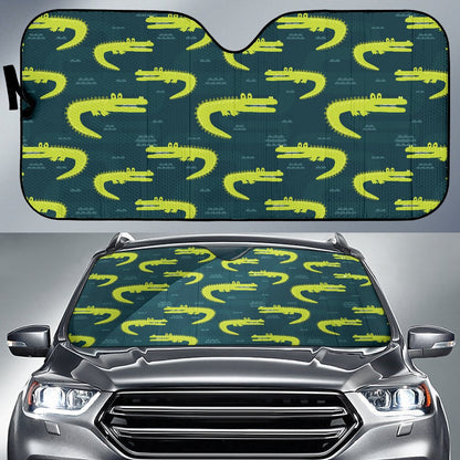 Alligator Pattern Print Design 03 Car Sun Shade-JORJUNE.COM