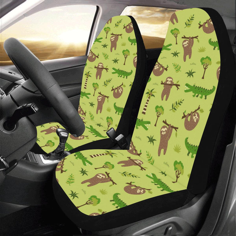 Alligator Pattern Print Design 04 Car Seat Covers (Set of 2)-JORJUNE.COM