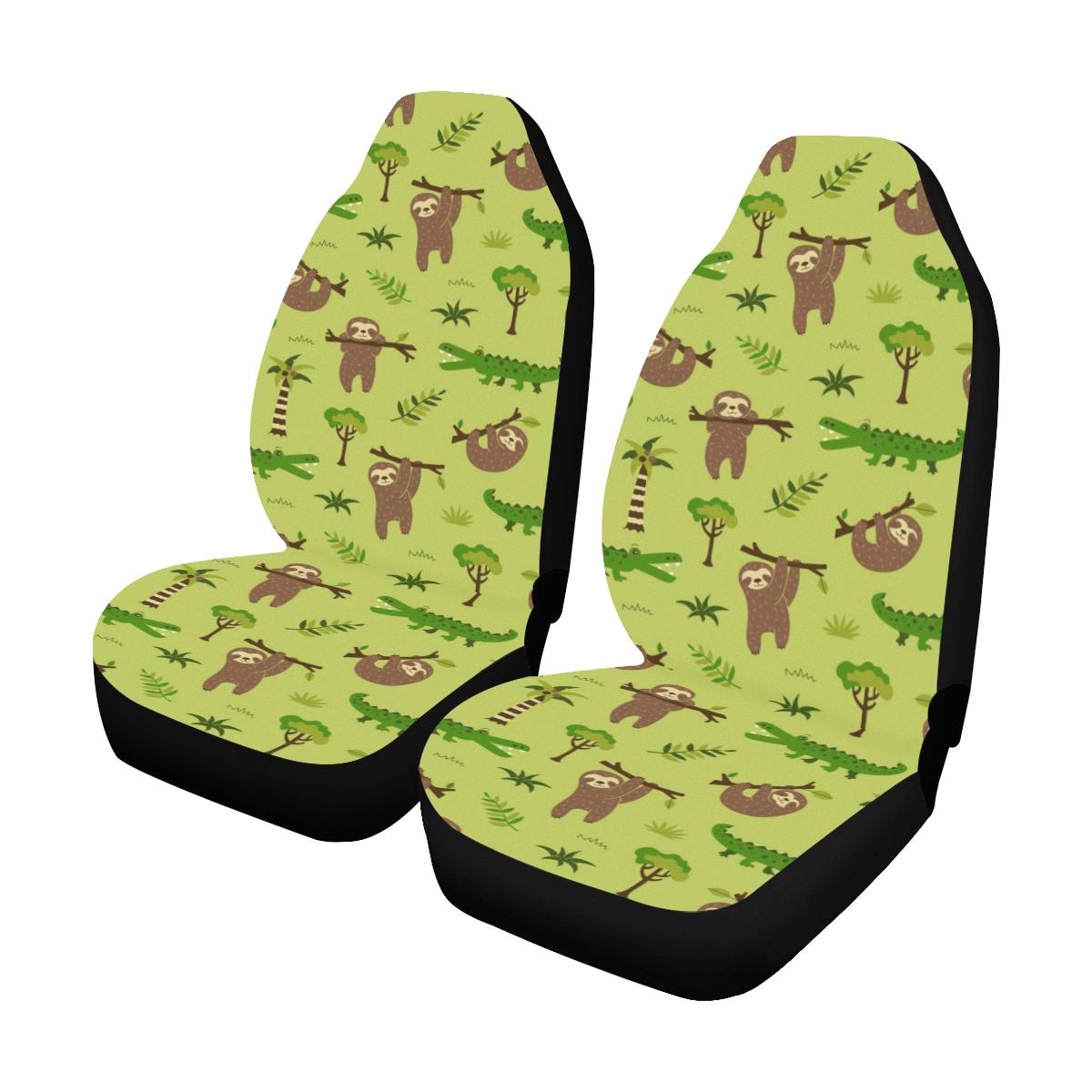 Alligator Pattern Print Design 04 Car Seat Covers (Set of 2)-JORJUNE.COM