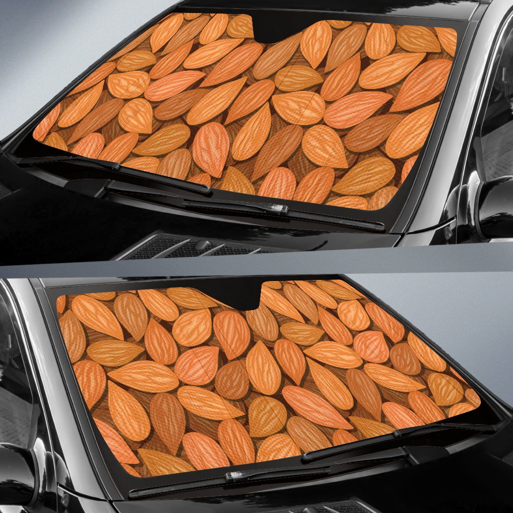 Almond Pattern Print Design 01 Car Sun Shade-JORJUNE.COM