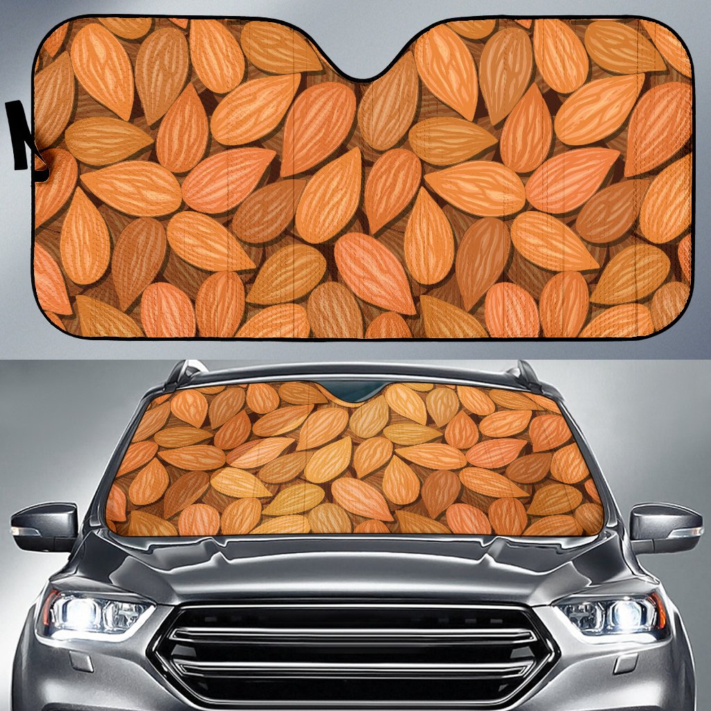 Almond Pattern Print Design 01 Car Sun Shade-JORJUNE.COM