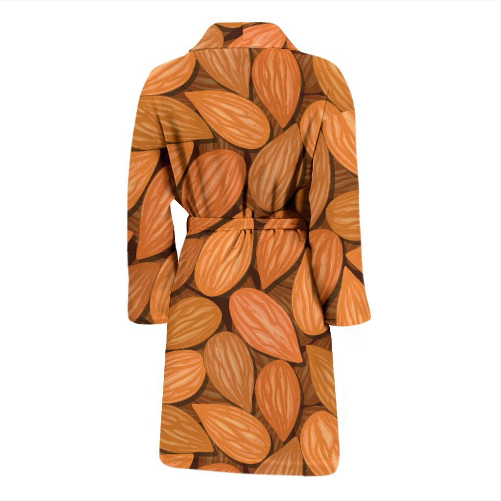 Almond Pattern Print Design 01 Men Bathrobe-JORJUNE.COM